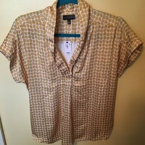 Yellow The Limited silky blouse